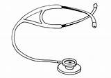 Stethoscope Coloring Printable Pages sketch template