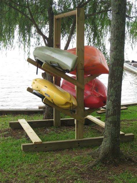 canoe storage rack diy image
