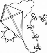 Kite Kites Getdrawings Getcolorings Sampletemplatess sketch template