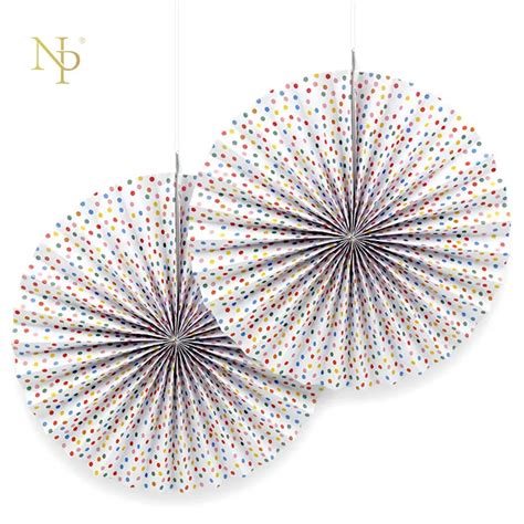 nicro  pcs cm fordable paper fan circular colorful hanging paper fan