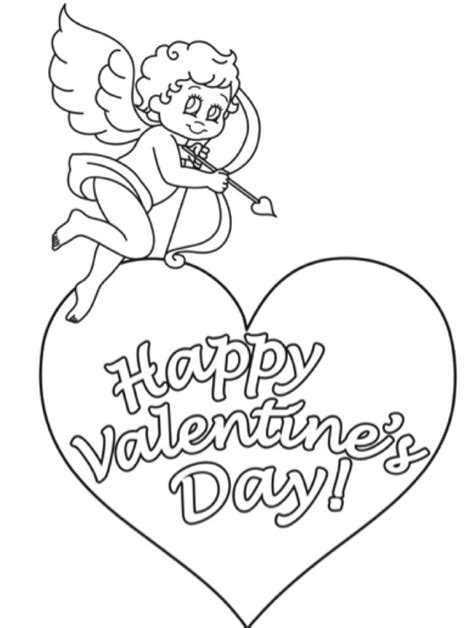 valentines day cupid coloring page coloring book