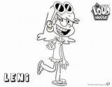 Loud House Coloring Leni Pages Cute Printable Kids sketch template