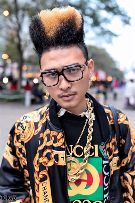 hi top fade gold chains and 1980s hip hop inspired street style