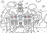 School Coloring Colouring Pages House Printable Kids Back Pdf Children Village Activity Colegio Story Explore Activityvillage Time sketch template