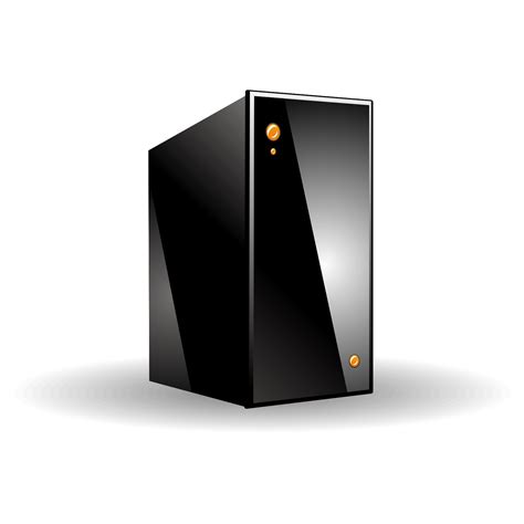 vector    black computer server