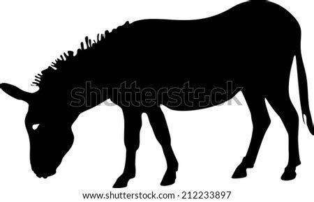 silhouette donkey stock vector  shutterstock