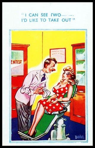 1940 comic signed postcard dentist orthodontist love to take these two