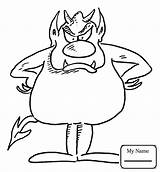 Devil Cute Demon Fat Drawing Coloring Fantasy Little Pages sketch template