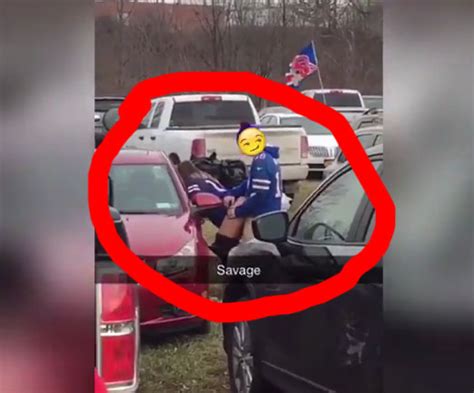 nfl football fan of buffalo bills has sex in stadium parking lot
