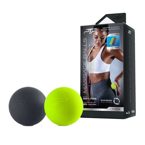 ptp soft and firm massage balls lime black rebel sport