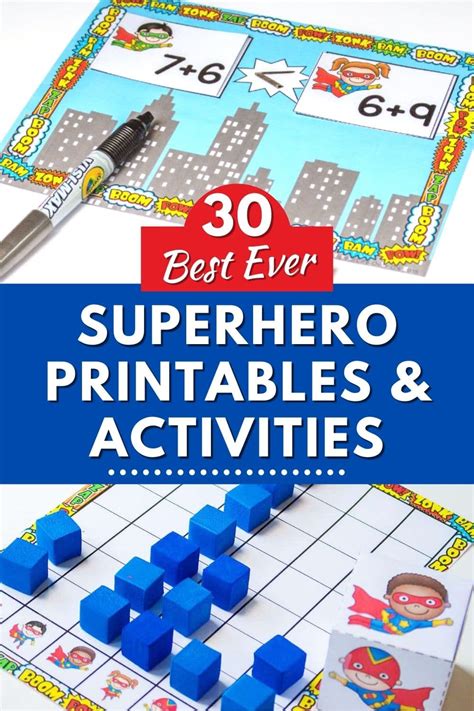 kindergarten  preschool superhero themed activities