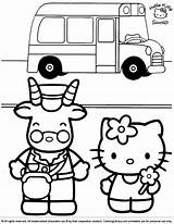 Kitty Hello Coloring Colouring Sheet Library Pages sketch template