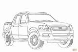Ford Coloring Pages Sport Explorer Trac Truck Super Sheets Supercoloring Book Trucks Sketch Chevy Honda Template Bronco 2008 sketch template