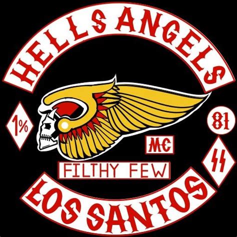 pin  hells angels los santos biker club emblem  crew  president devils   gta