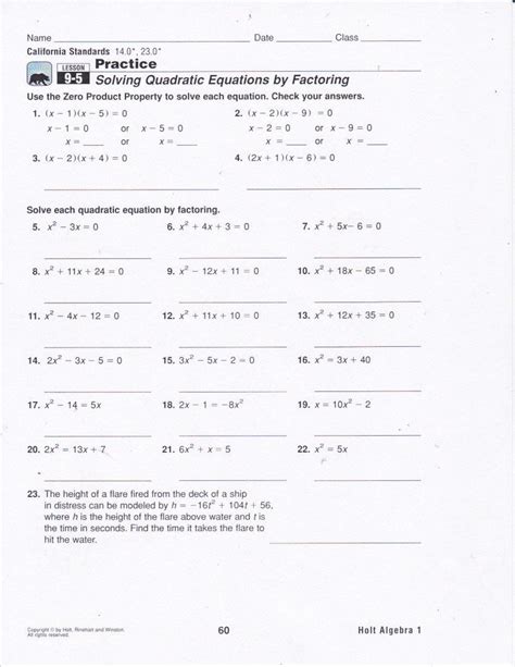 solving polynomial equations worksheet answers elegant factoring