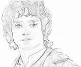 Hobbit Frodo Baggins sketch template