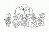 Lego Coloring Avengers Pages Superhero sketch template