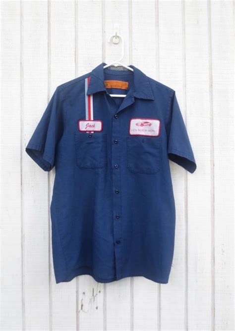 vintage gas station shirt mechanic shirt  men shirt