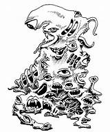 Amoeba Gibbering Mouther Drawing Getdrawings Choose Board sketch template