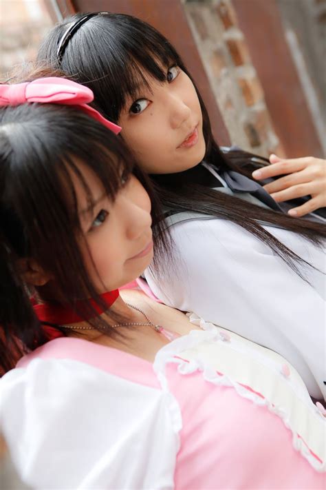 lenfried and tsukushi madoka nopan yuri ero cosplay sankaku complex