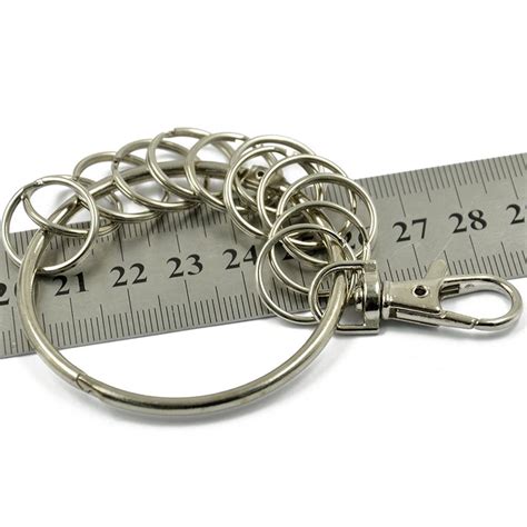 large key ring  alloy key chain keyring holder wpc jump rings silver ebay