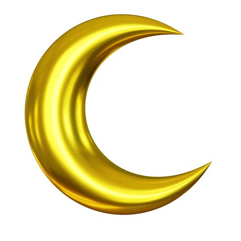 golden crescent moon  png