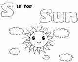 Coloring Letter Sun Pages sketch template
