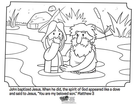 jesus  baptized bible coloring pages whats   bible