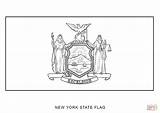 Coloring Flag York State Pages Printable Drawing Drawings Popular sketch template