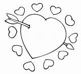 Coloring Hearts Pages sketch template