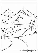 Mountains Scenery Range Iheartcraftythings Muted Lush Complement sketch template