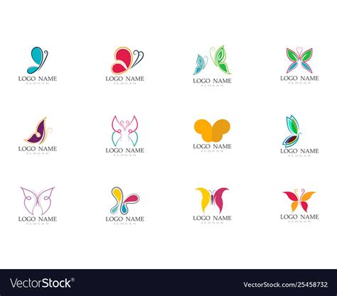 butterfly logo  symbol royalty  vector image