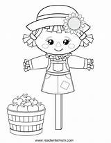 Scarecrow Coloring Pages Fall Girl Preschool Printable Cute Sheet Boy Print Color Kids Scarecrows Readwritemom Getcolorings Templates Getdrawings Template sketch template