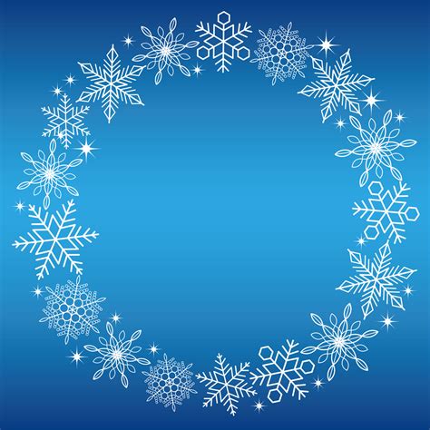 snowflake frame  blue background  vector art  vecteezy