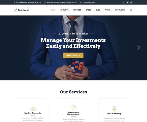 holding company website template