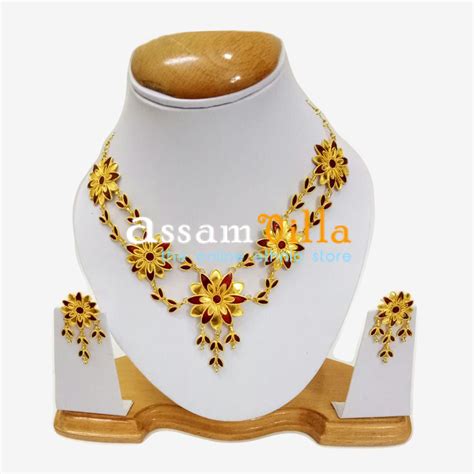 buy assamese traditional sewali phool haar jewellery set assamvilla