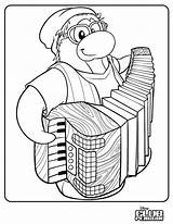 Accordion Coloring Penguin Pages Club Test Post Results sketch template