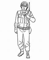 Soldier Coloring Draw Armed Forces Print Kids Size sketch template