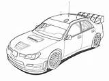 Sti Wrc Impreza Rallye Coloriage Outlines sketch template