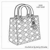 Dior Sac Handbags Borsa Sacs Colouring Technische Accessoire Tasche Borse Croquis Croqui Colorier Styliste Scegli Sketches sketch template
