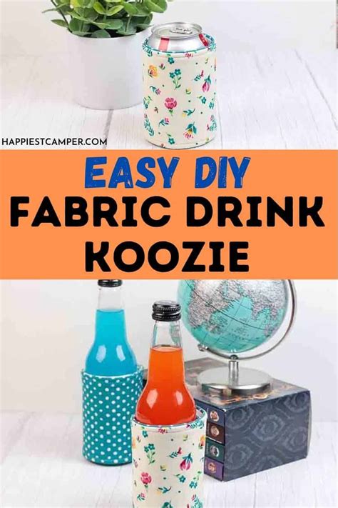 fabric beverage holder koozie   simple sewing
