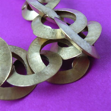 forged small link brass chain necklaces pendants  debbie long