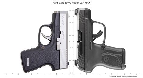 kahr cw  ruger lcp max size comparison handgun hero