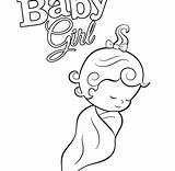 Baby Girl Coloring Pages Cute Getcolorings Color sketch template