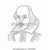 Shakespeare William Illustration Vector Sketch Stock Shutterstock Search Illustrations Background Vectors Royalty sketch template