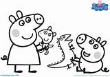 Pig Peppa Pages Colouring Bubakids Regards Thousands Through Cartoon sketch template