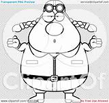 Careless Pilot Aviator Shrugging Female Outlined Coloring Clipart Vector Cartoon Cory Thoman sketch template