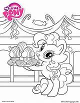 Little Coloring Pony Pages Cupcake Pie Pinkie Cute Printable Poney Cakes Makes Print sketch template