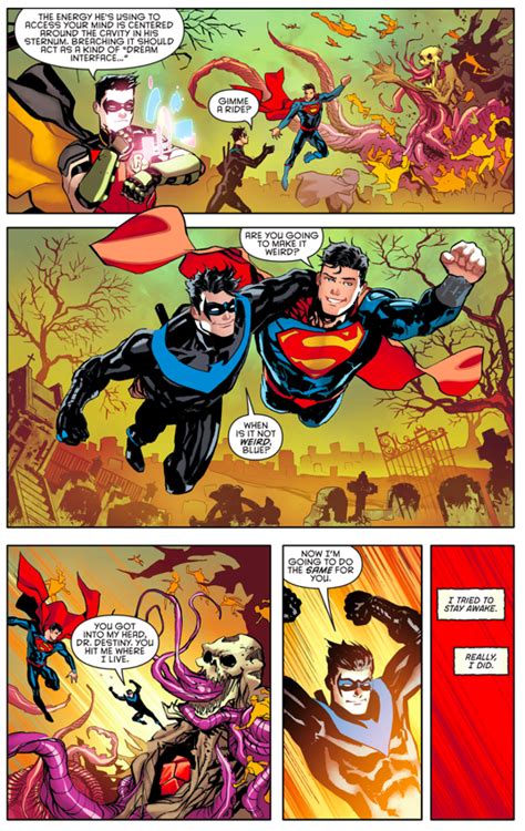 nightwing and superman vs doctor destiny rebirth comicnewbies