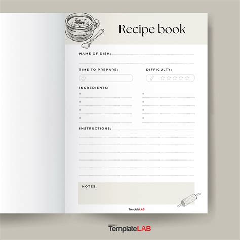 perfect cookbook templates recipe book recipe cards